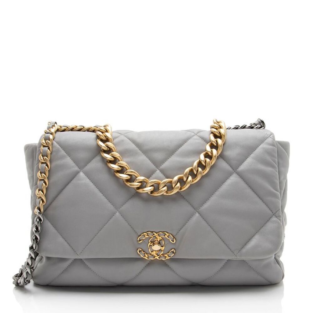 Chanel Lambskin 19 Maxi Flap Shoulder Bag